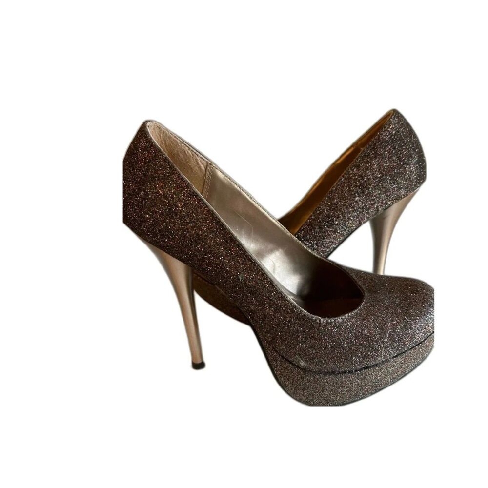 Eva & Zoe Glittery Stiletto Heels - Size 7